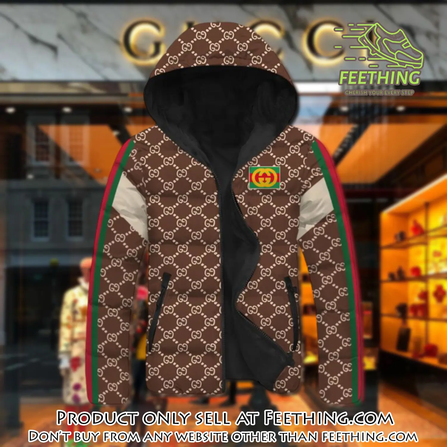 Gucci downfilled coat ultralight down jacket outdoor jacket warm outwear dfj1007 ft5311096